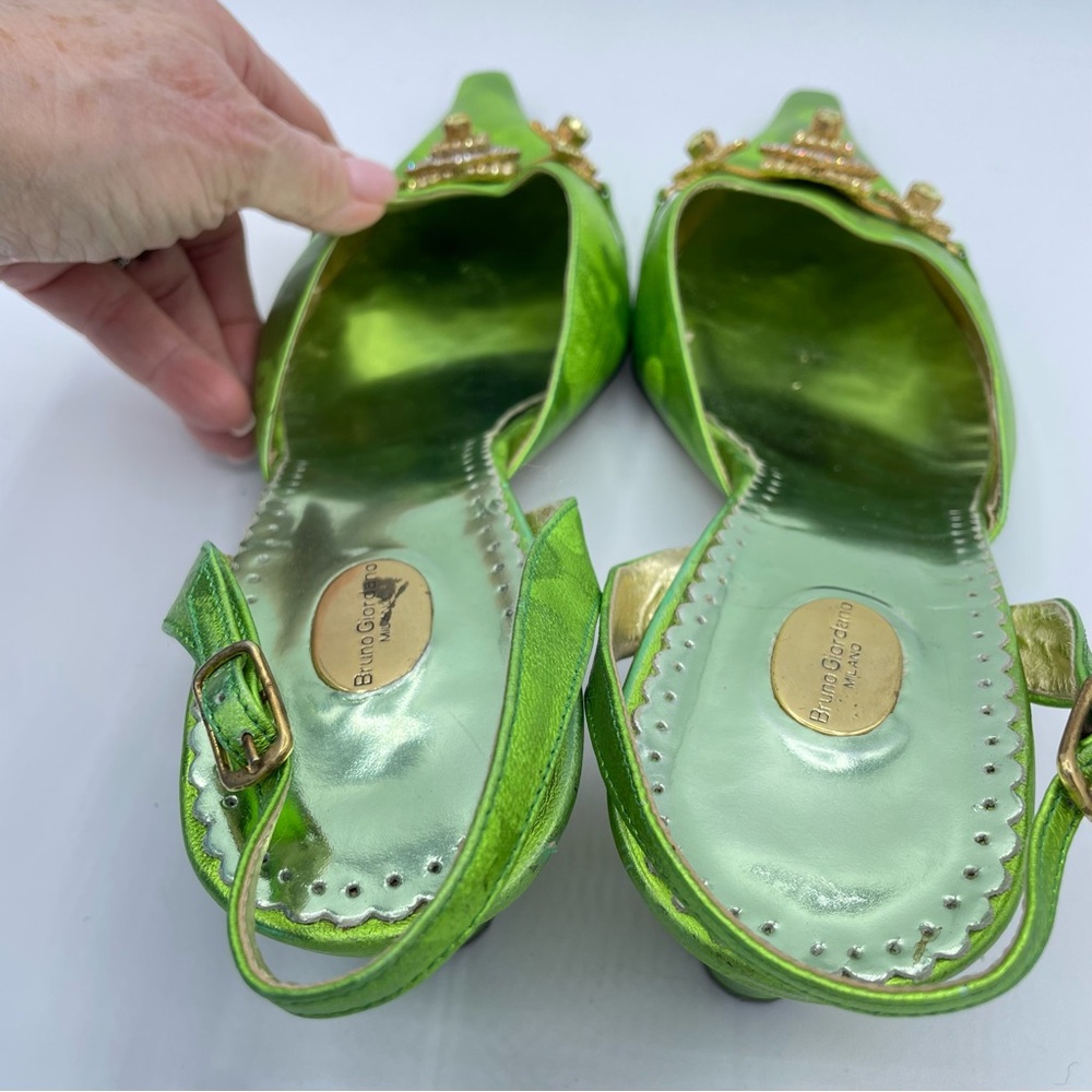 Bruno Giordano Embellished Shoes 44 Green - Picture 16 of 17